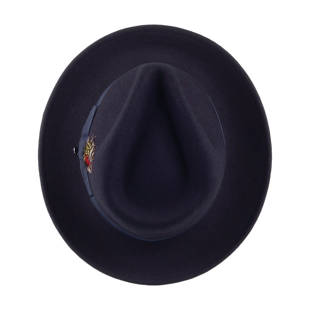 Sombrero Fedora flexible Copa-C de Jaxon & James Azul marino al por mayor
