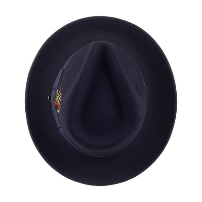 Sombrero Fedora flexible Copa-C de Jaxon & James Azul marino al por mayor