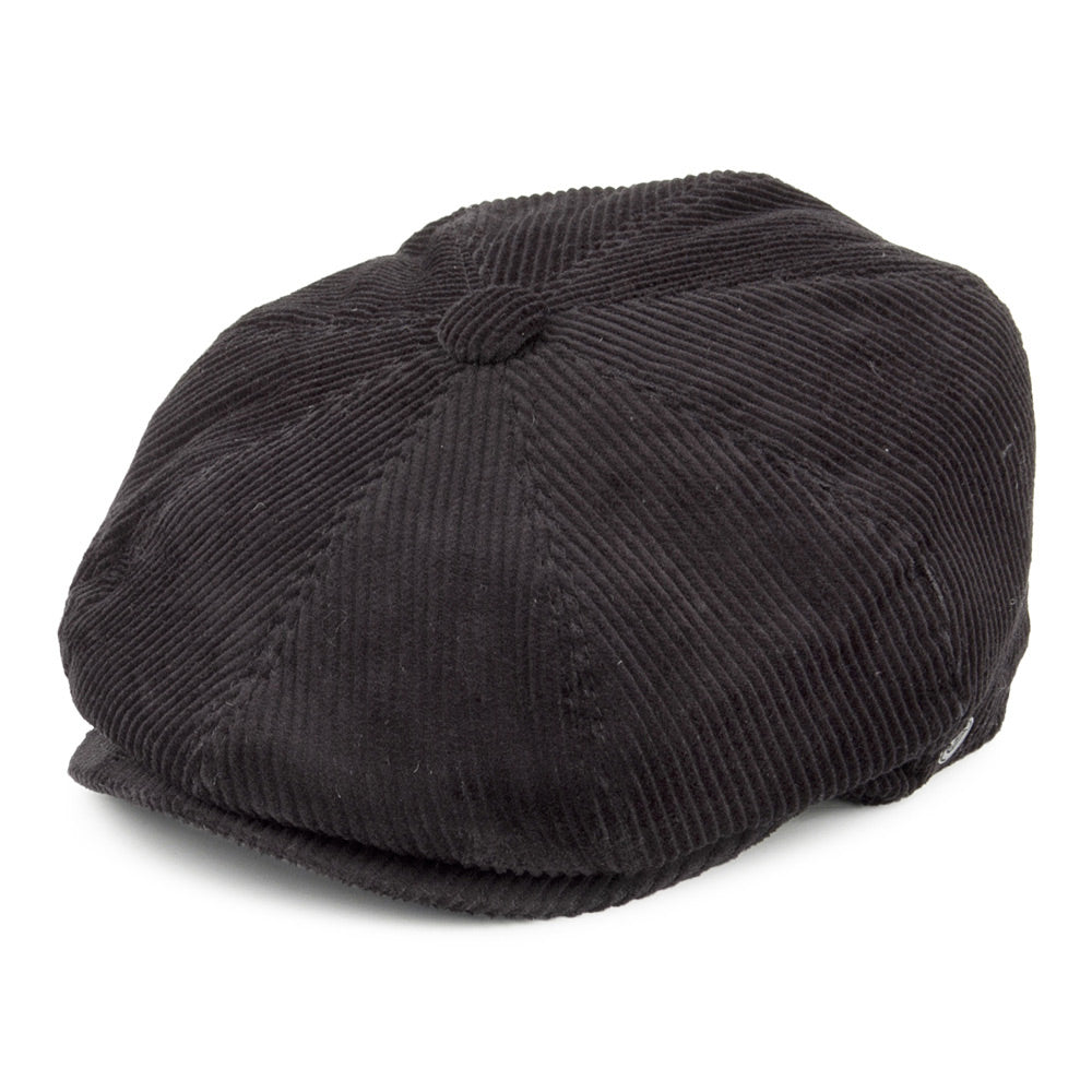 Gorra Newsboy de pana de Jaxon & James Negro al por mayor