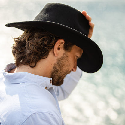 Sombrero Cowboy Comanche de Jaxon & James Negro al por mayor