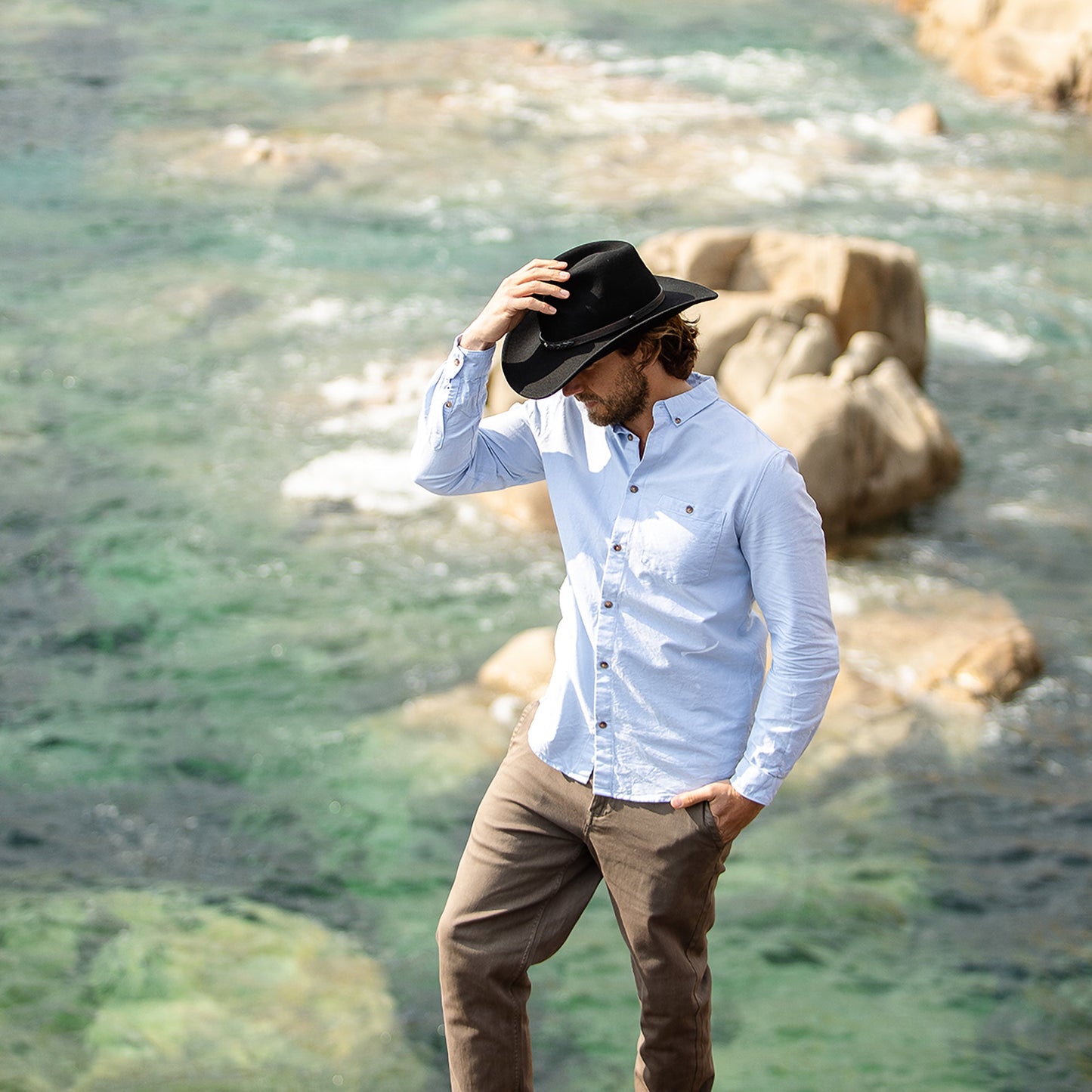 Sombrero Cowboy Comanche de Jaxon & James Negro al por mayor