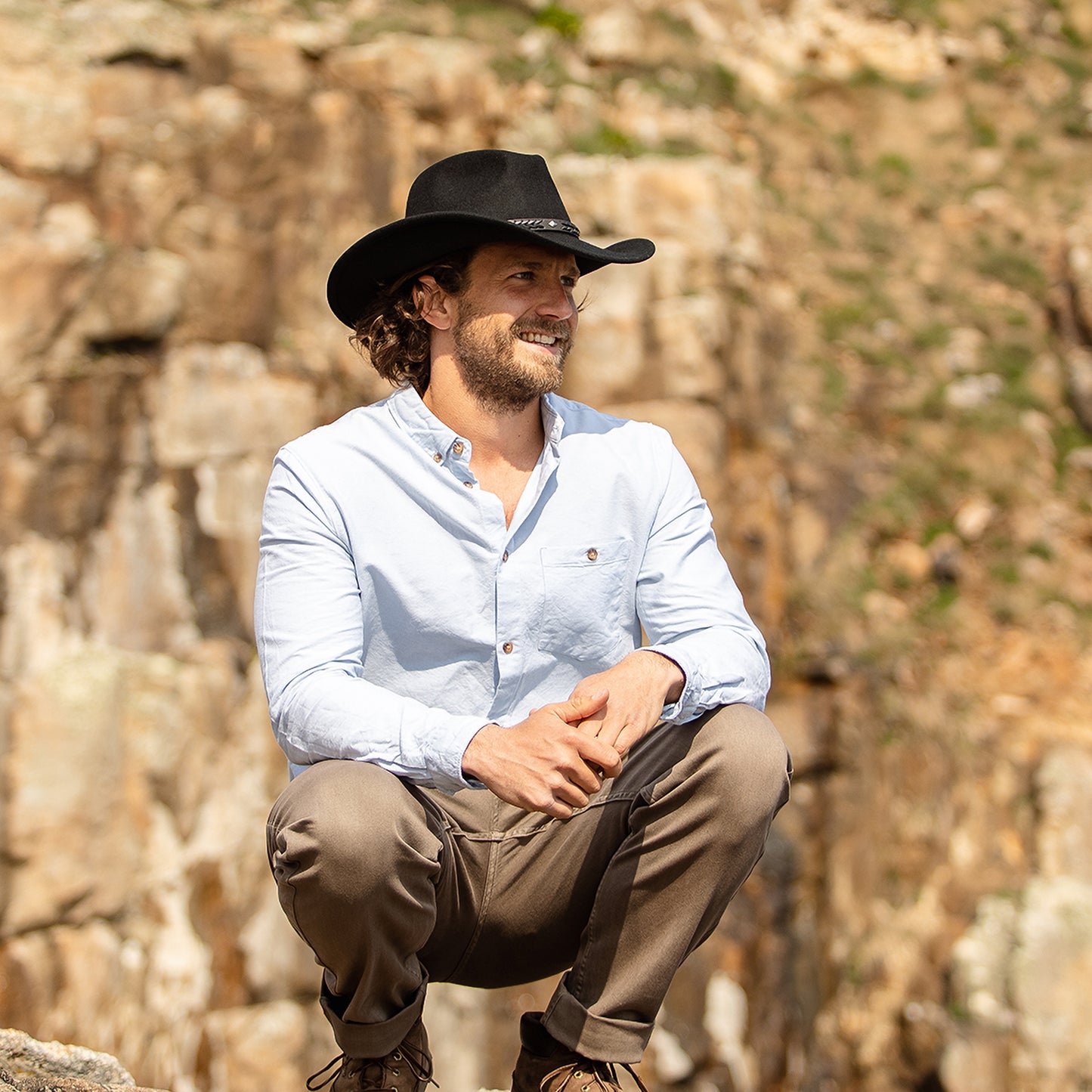 Sombrero Cowboy Comanche de Jaxon & James Negro al por mayor