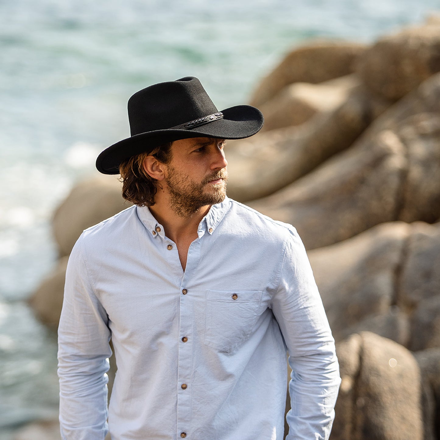 Sombrero Cowboy Comanche de Jaxon & James Negro al por mayor