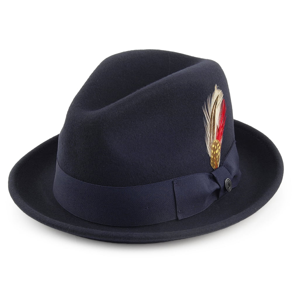 Sombrero flexible Blues Trilby de Jaxon & James Azul Marino al por mayor