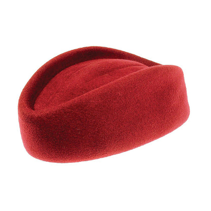 Sombrero pill-box azafata de sur la tête Rojo al por mayor