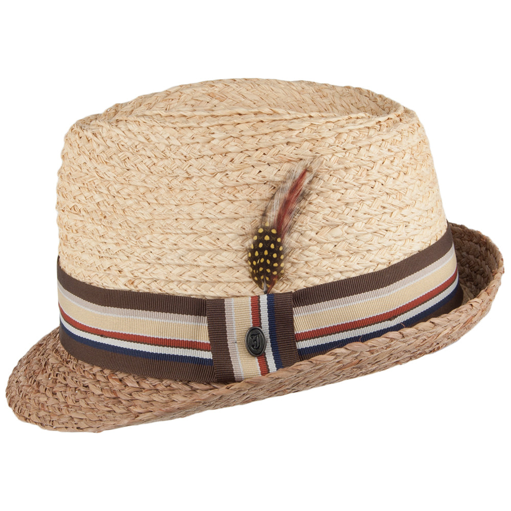 Sombrero de paja Trilby Trinidad de Jaxon & James Natural al por mayor