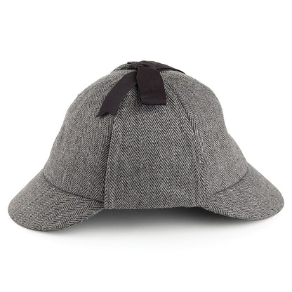 Sombrero Sherlock Holmes con diseño de espiga de Jaxon & James Gris al por mayor