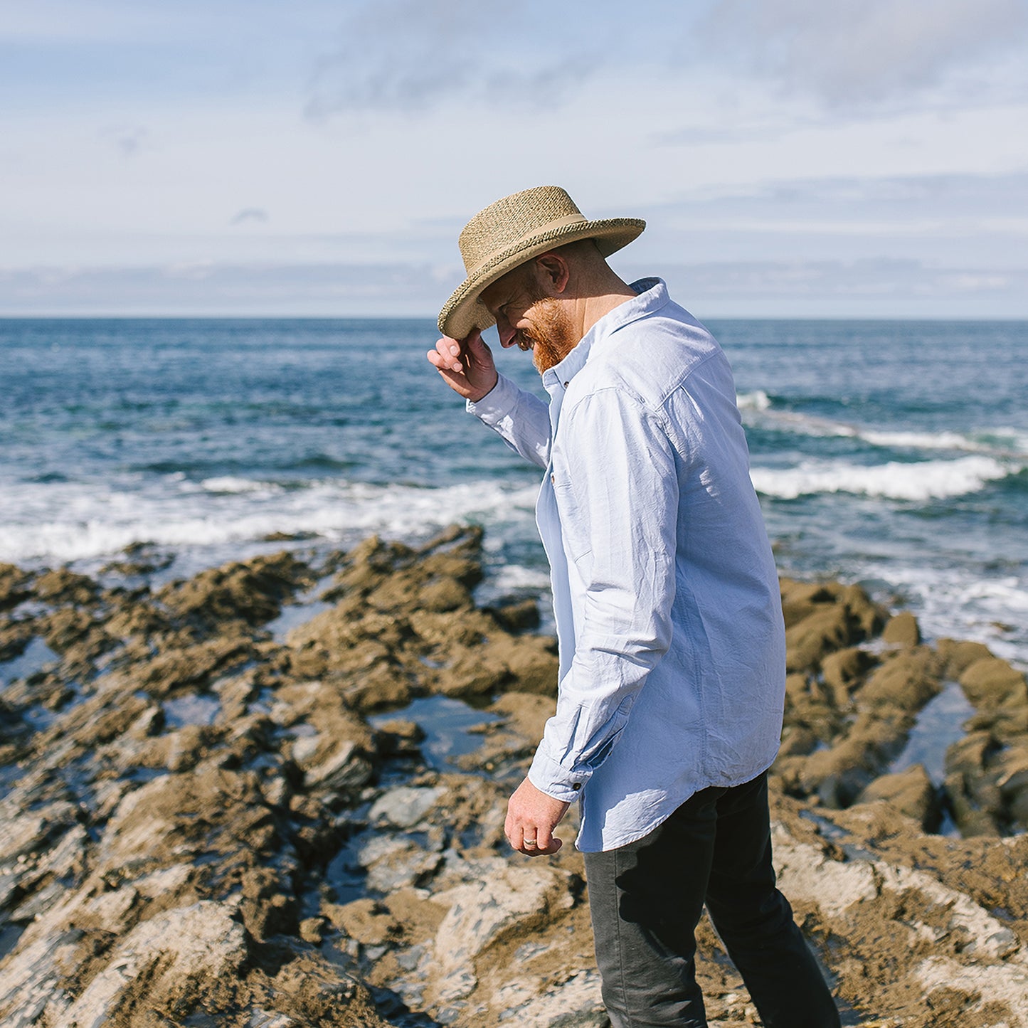 Sombrero Gambler Pebble Beach Natural al por mayor