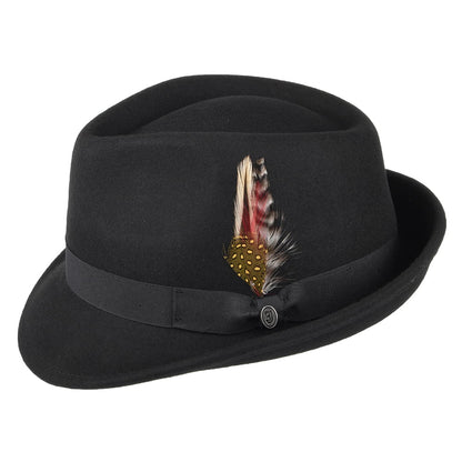 Sombrero Detroit Trilby de Jaxon & James Negro al por mayor