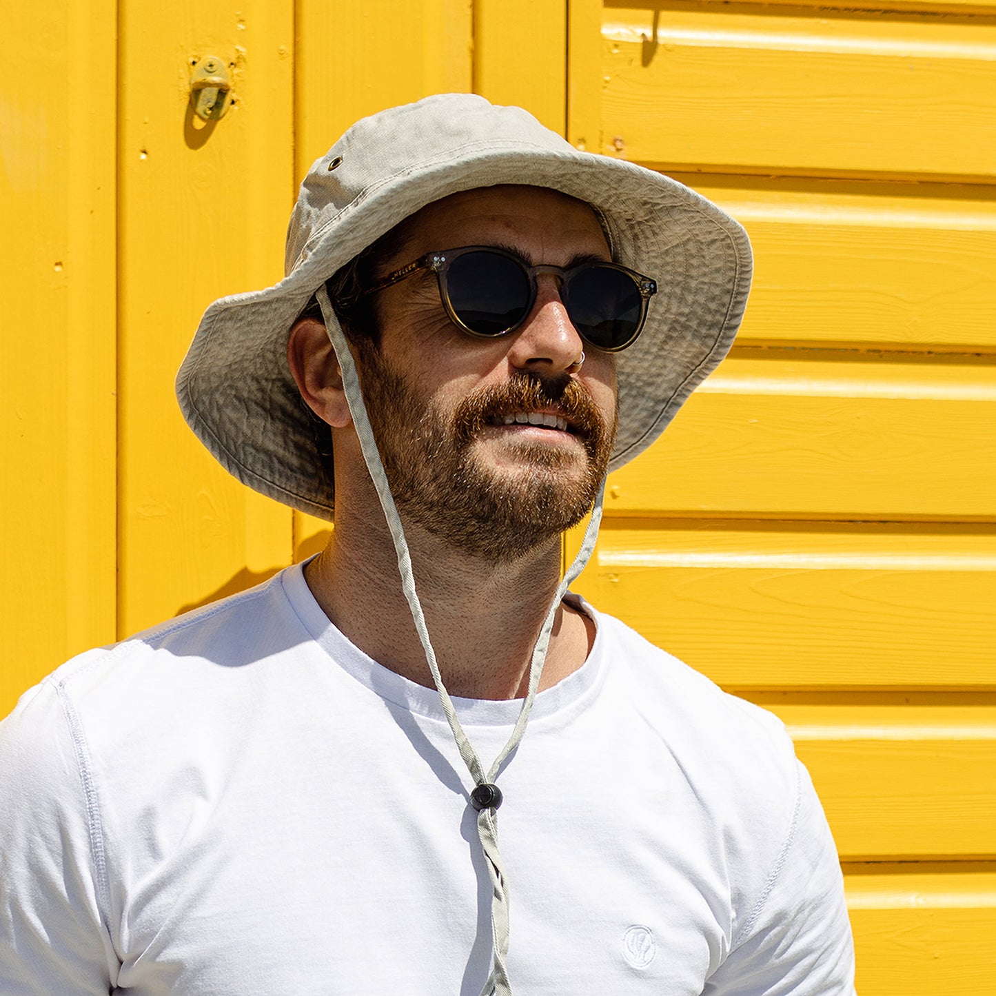 Sombrero plegable de algodón Booney Beige al por mayor