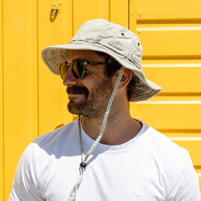 Sombrero plegable de algodón Booney Beige al por mayor