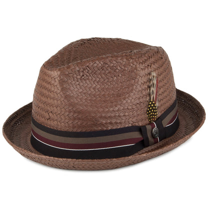 Sombrero de paja Trilby Tribeca de Jaxon & James Marrón al por mayor