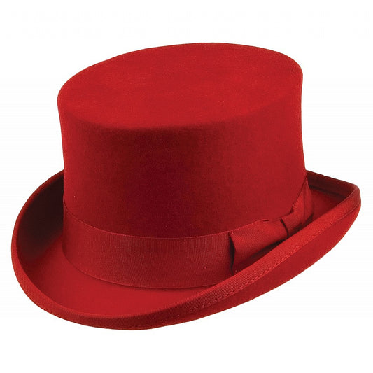 Sombrero de copa Mid Crown de Jaxon & James Rojo al por mayor