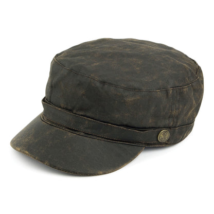 Jaxon & James Weathered Cotton Army Cap Brown al por mayor