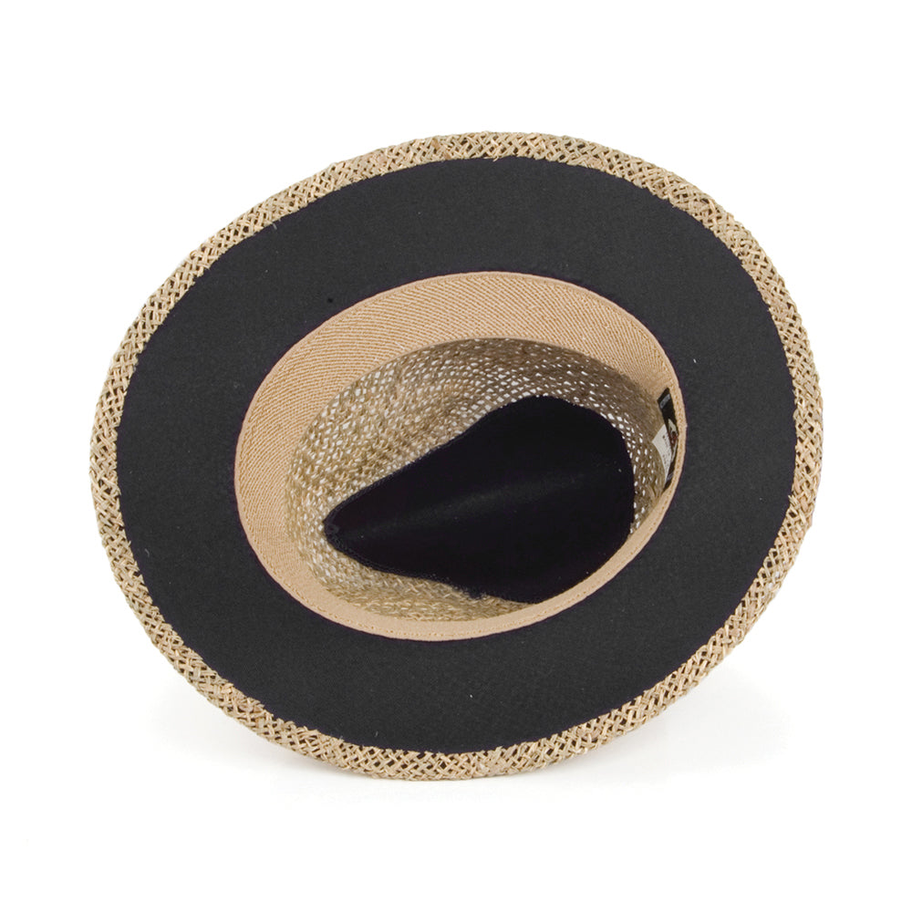 Safari Fedora de seagrass straw de Jaxon & James Natural al por mayor