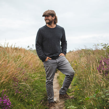 Gorra Newsboy de piel de Jaxon & James Marrón al por mayor