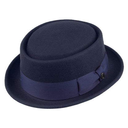 Sombrero flexible de lana Pork Pie de Jaxon & James Azul Marino al por mayor