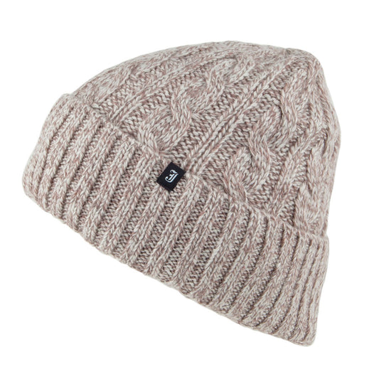 Gorro tejido de mezcla de lana de Jaxon & James Beige al por mayor