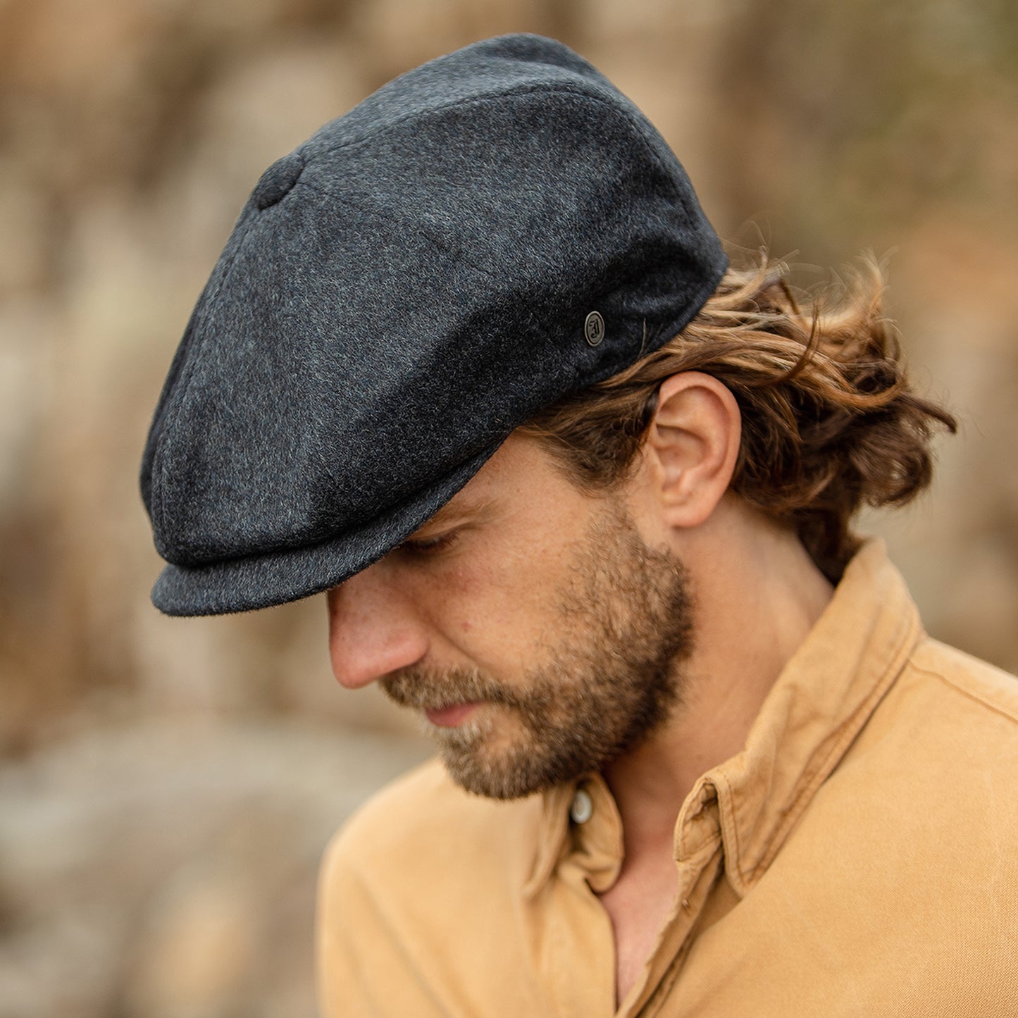 Gorra Newsboy de lana pura Harlem de Jaxon & James Antracita al por mayor