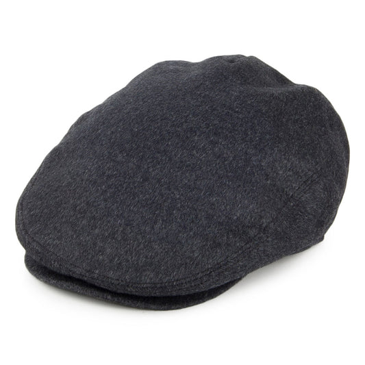 Gorra plana de lana pura Harlem de Jaxon & James Antracita al por mayor