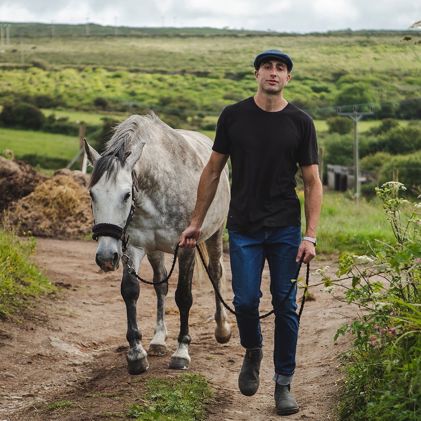 Gorra plana Brooklyn de Jaxon & James Azul Marino al por mayor