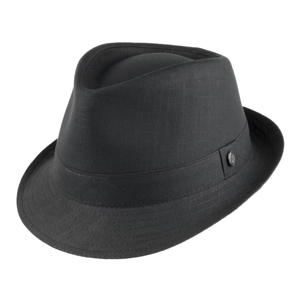 Sombrero Trilby de algodón de Jaxon & James Negro al por mayor