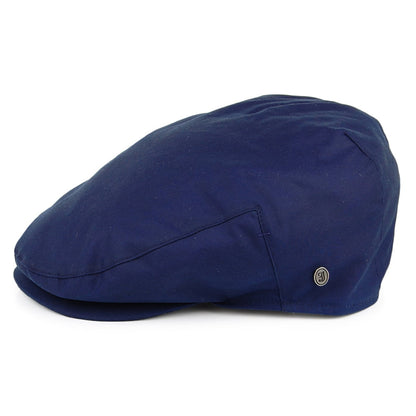 Gorra plana British Millerain de algodón encerado de Jaxon & James Azul Marino al por mayor