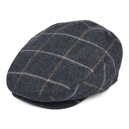Gorra plana Gaslamp a cuadros de Jaxon & James Azul Vaquero al por mayor