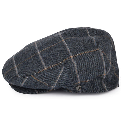 Gorra plana Gaslamp a cuadros de Jaxon & James Azul Vaquero al por mayor