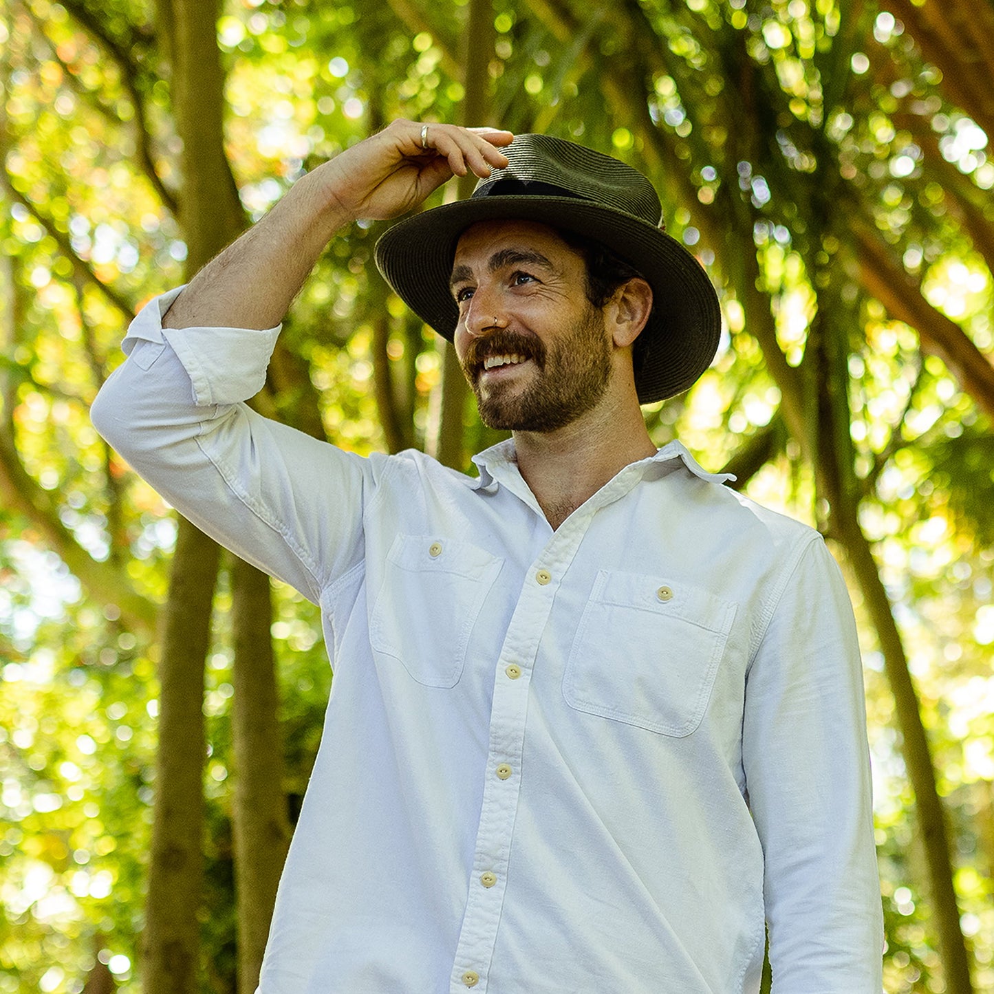 Sombrero Fedora Copa-C de verano de paja de Jaxon & James Verde Oliva al por mayor