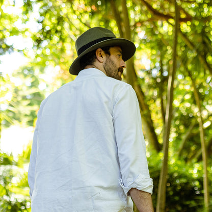 Sombrero Fedora Copa-C de verano de paja de Jaxon & James Verde Oliva al por mayor