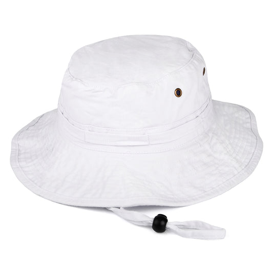 Sombrero Boonie plegable de algodón de Jaxon & James Blanco al por mayor
